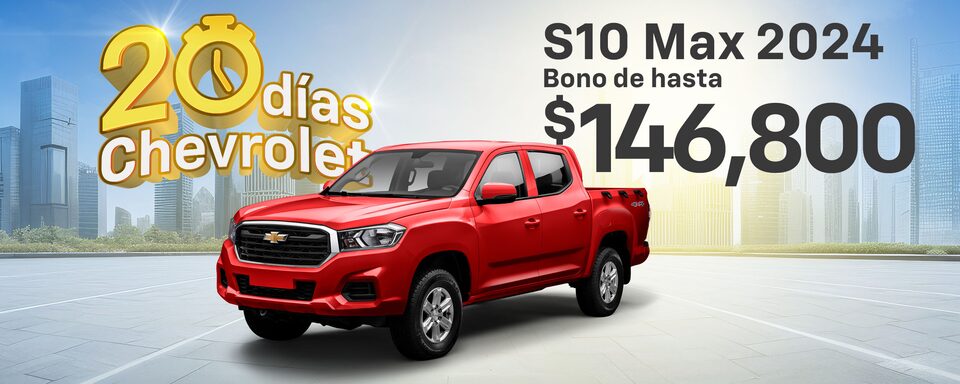 Chevrolet S10 Max 2024, camioneta pickup 4 cilindros con capacidad para cualquier tipo de trabajo