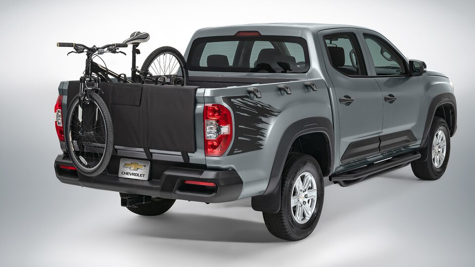Portabicicleta de batea forma parte del kit adventure para Chevrolet S10 Max 2025, camioneta pickup 4 cilindros